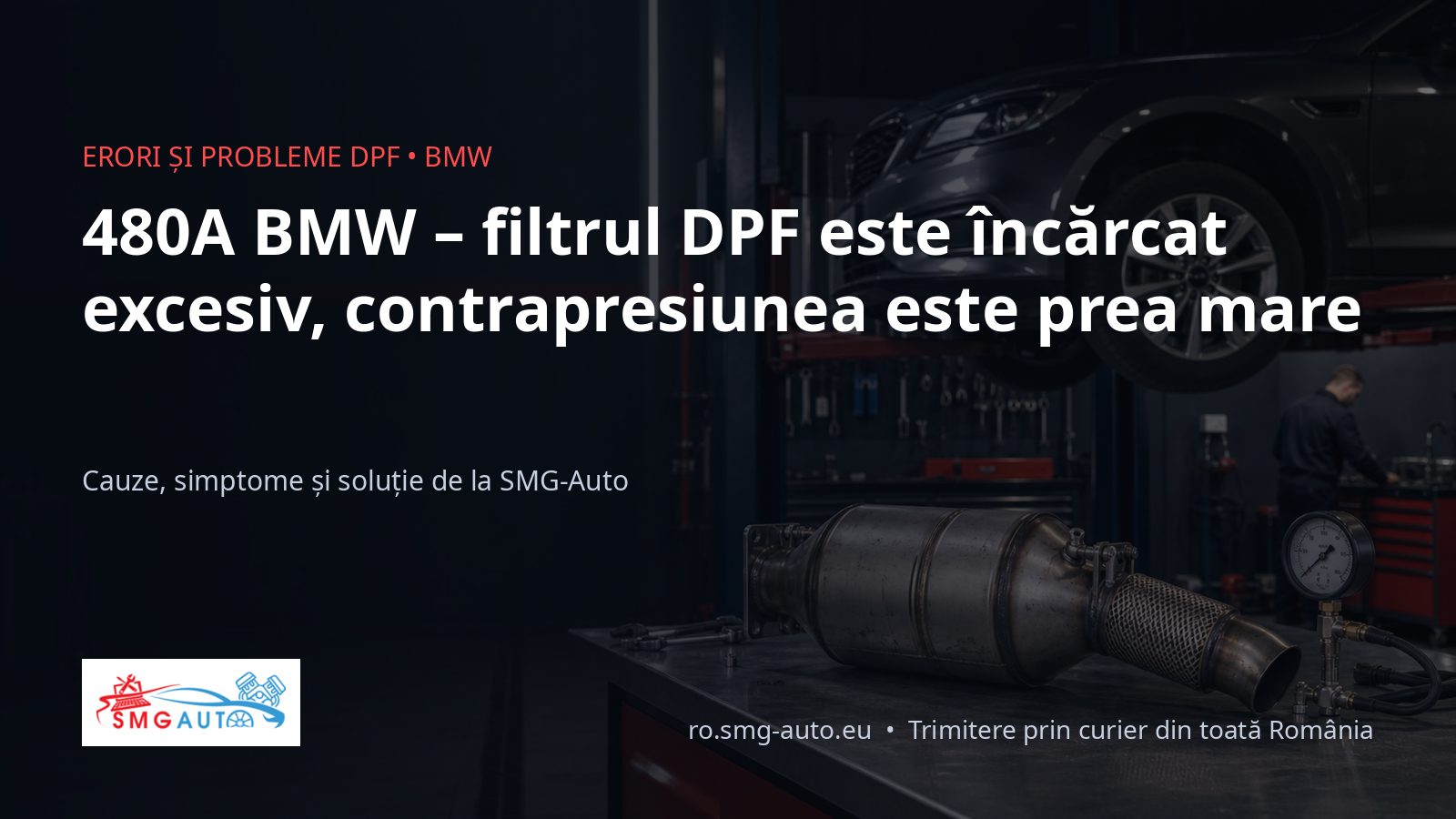 480A BMW – filtrul DPF este foarte încărcat