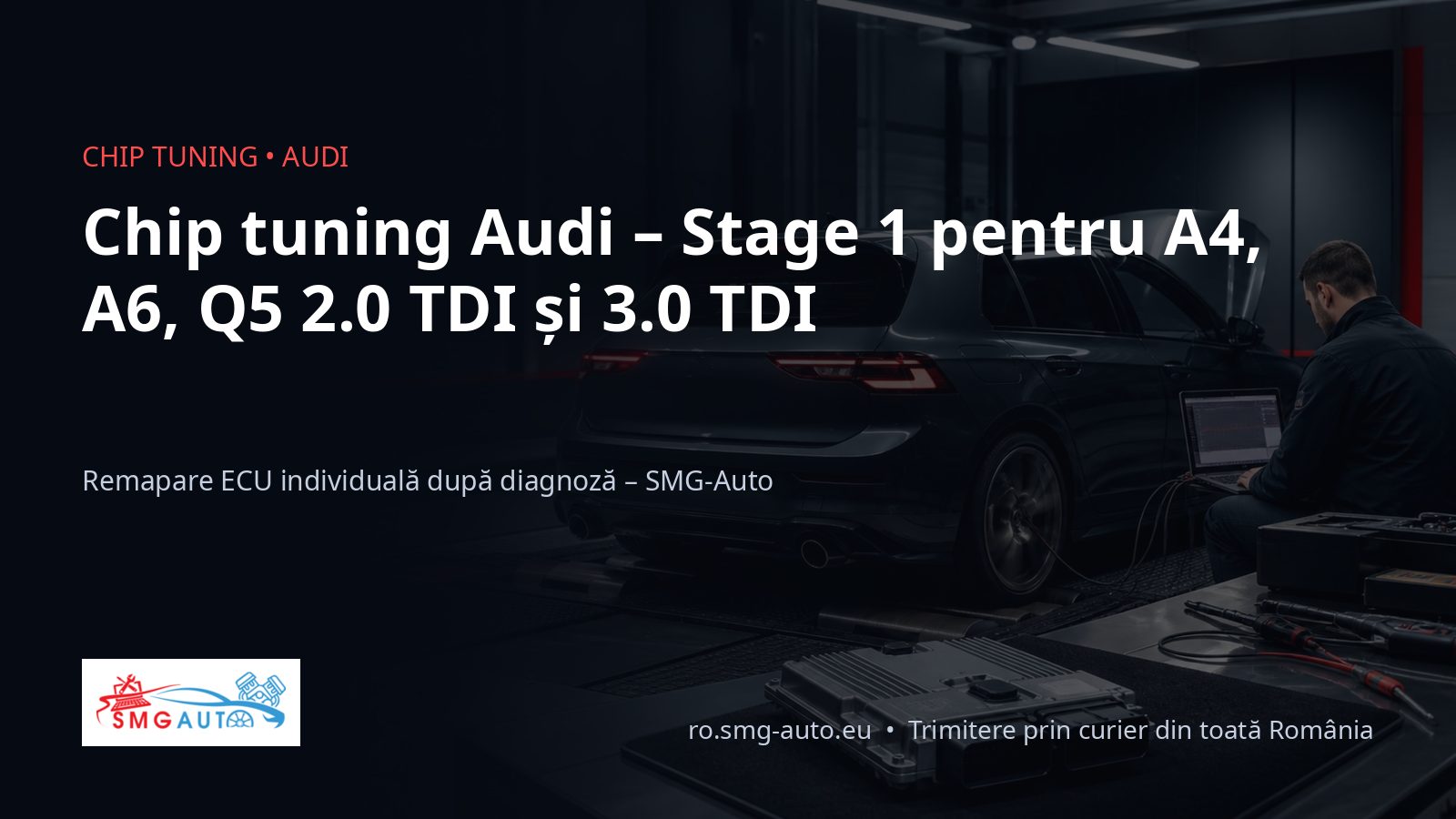 Chip tuning Audi – Stage 1 pentru 2.0 TDI și 3.0 TDI