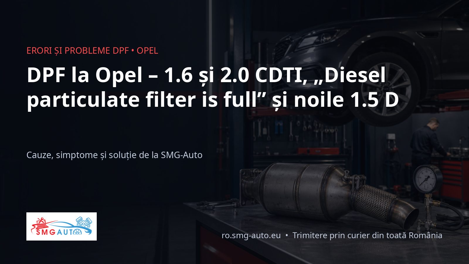 DPF la Opel – CDTI și 1.5 D, înfundare și erori