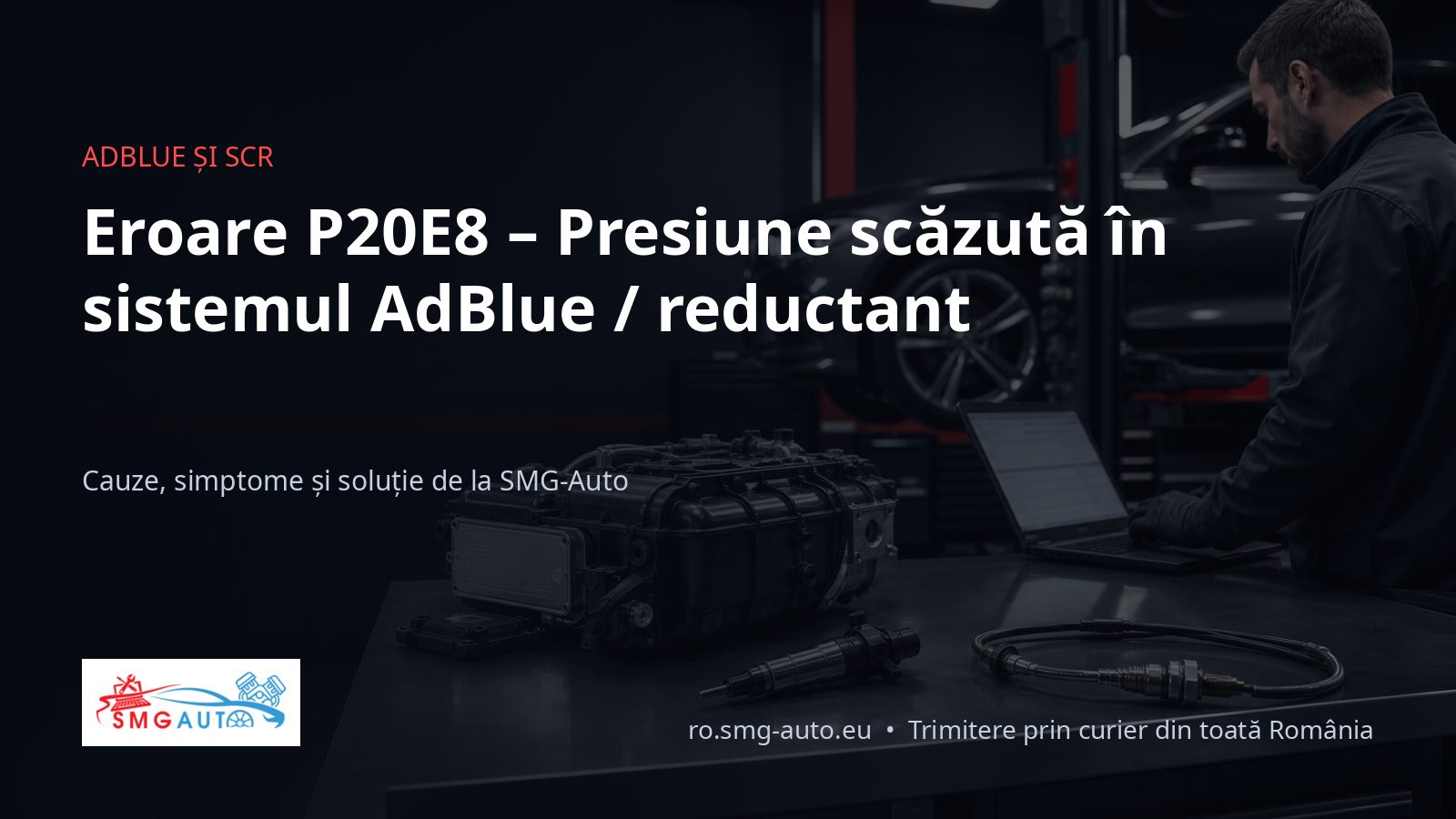Eroare P20E8 – presiune scăzută în sistemul AdBlue